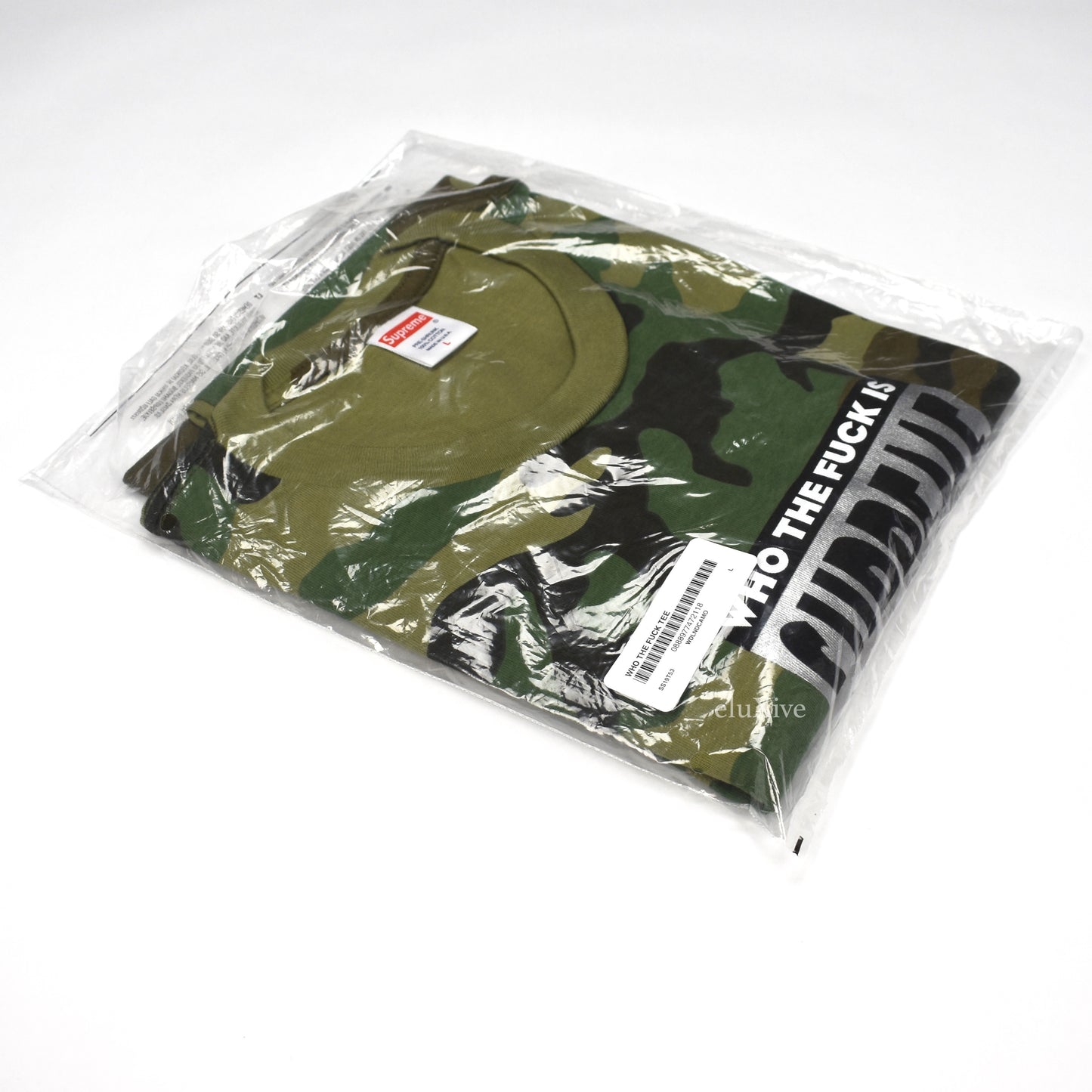 Supreme - Who The Fuck Logo T-Shirt (Camo)