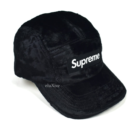 Supreme - Crushed Velvet Box Logo Hat (Black)