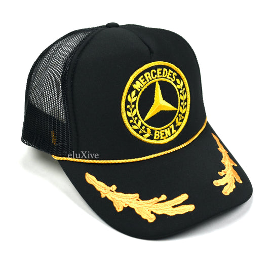 Retro - Mercedes-Benz Wreath Logo Vintage Patch Trucker Hat