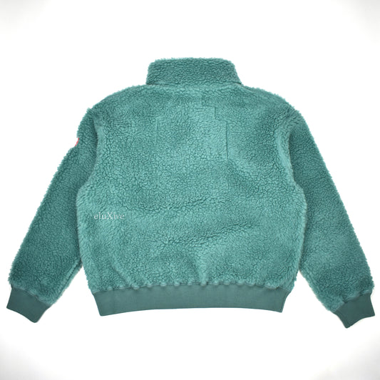Cav Empt - Green Wool Boa Fleece Sweatshirt