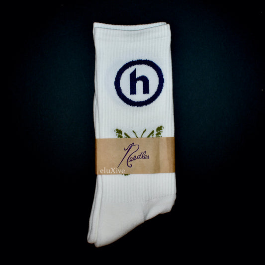 Hidden NY x Needles - Logo Knit Socks (White)