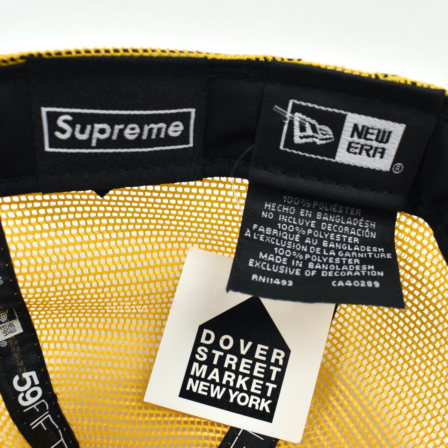 Supreme x New Era Yellow Box Logo Mesh Back Hat