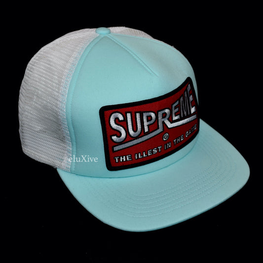 Supreme - Illest Logo Trucker Hat (Light Blue)