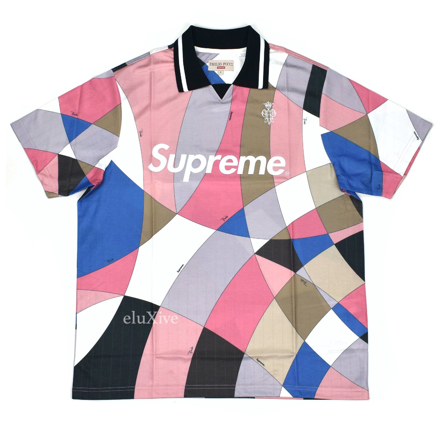 Supreme x Emilio Pucci - Logo Print Soccer Jersey (Dusty Pink)