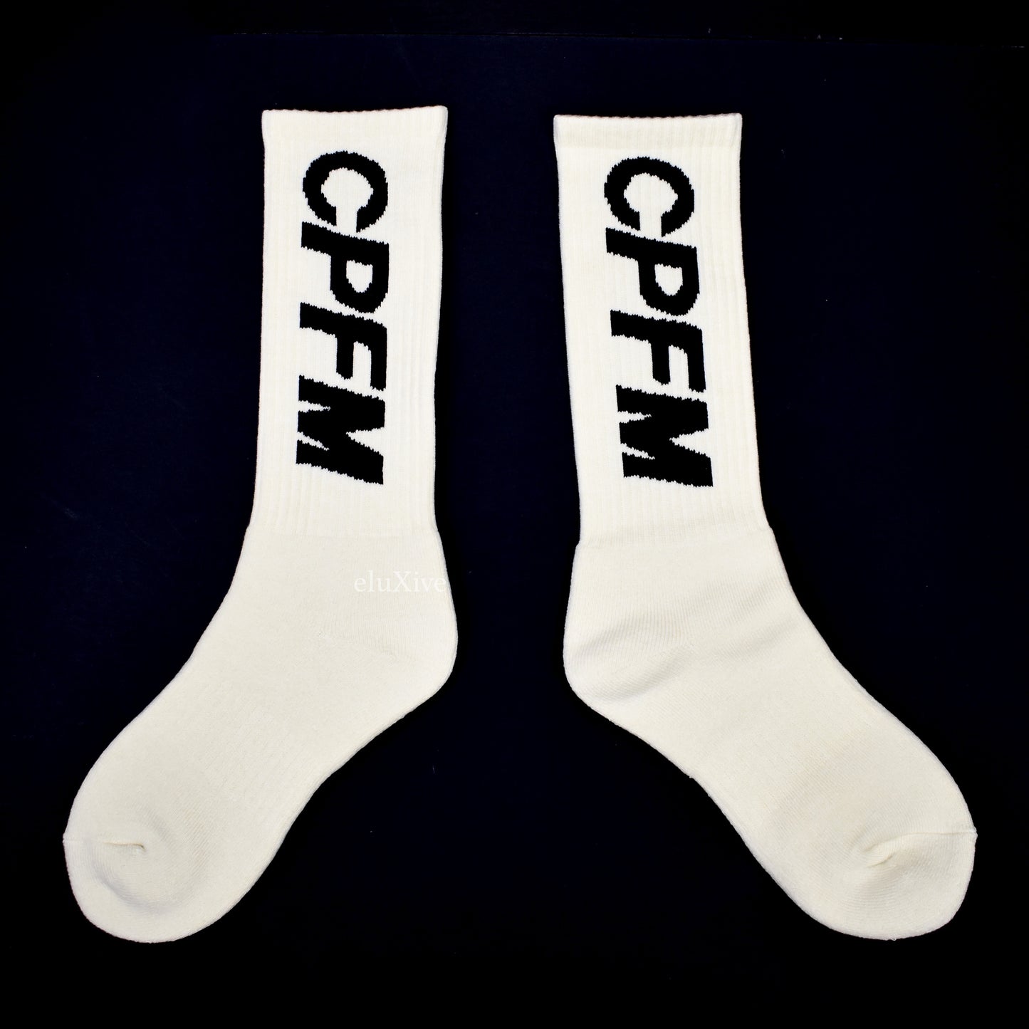 Cactus Plant Flea Market - CPFM Logo Knit Socks (Cream)