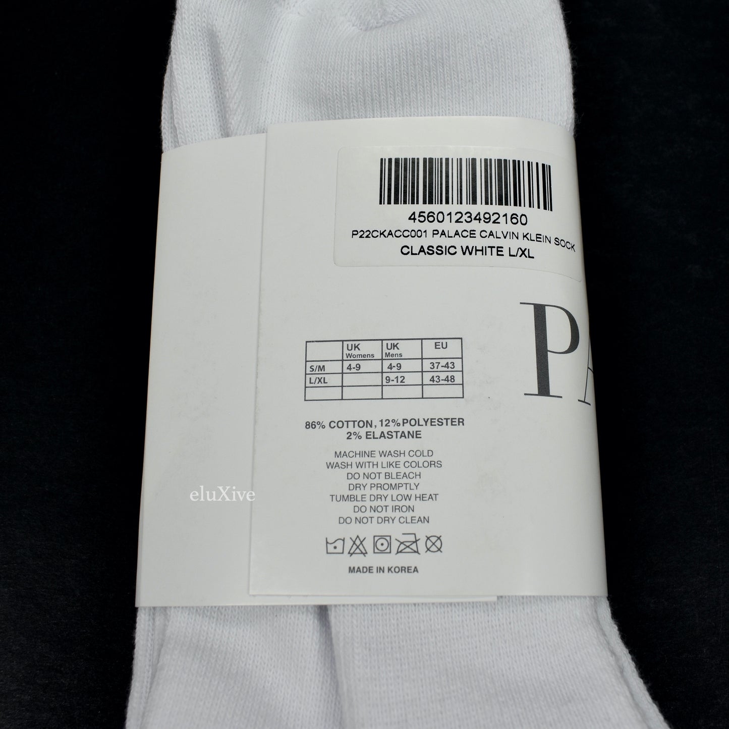 Palace x Calvin Klein - CK1 Logo Knit Crew Socks (White)