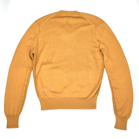 Tom Ford - Tan Cotton & Silk V-Neck Sweater