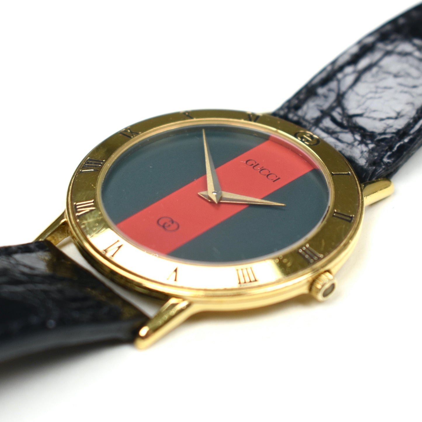 Gucci - 3000M Gold Web Dial Watch