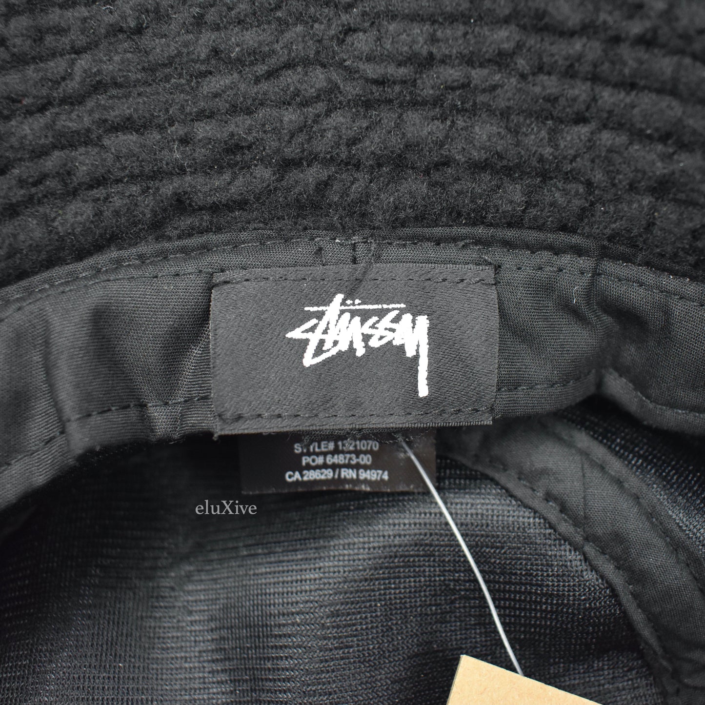 Stussy - Black Sherpa Bucket Hat