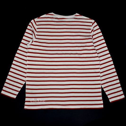 Burberry - White / Red Nautical Stripe L/S T-Shirt