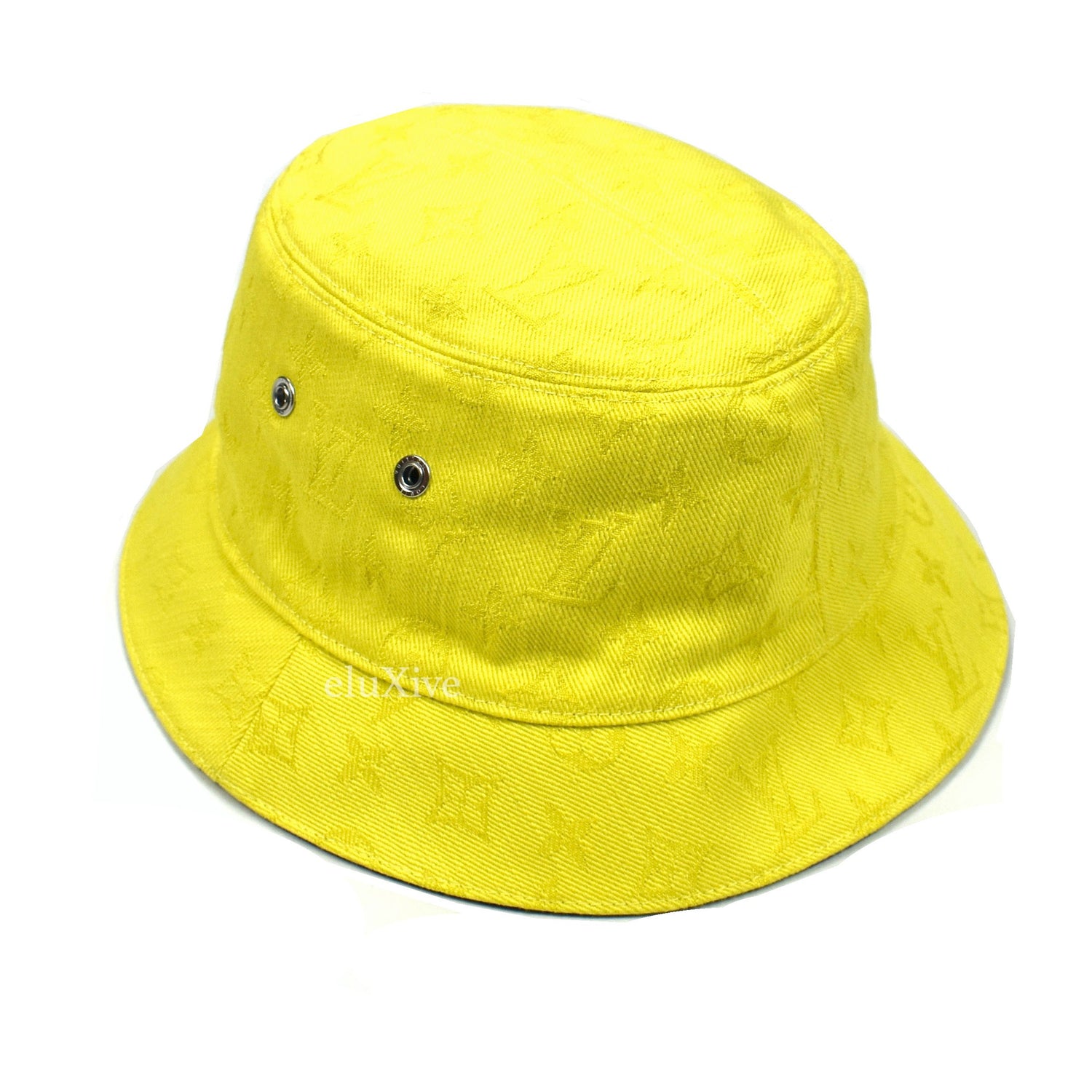 Louis Vuitton - LV Everyday Yellow Monogram Denim Bucket Hat – eluXive