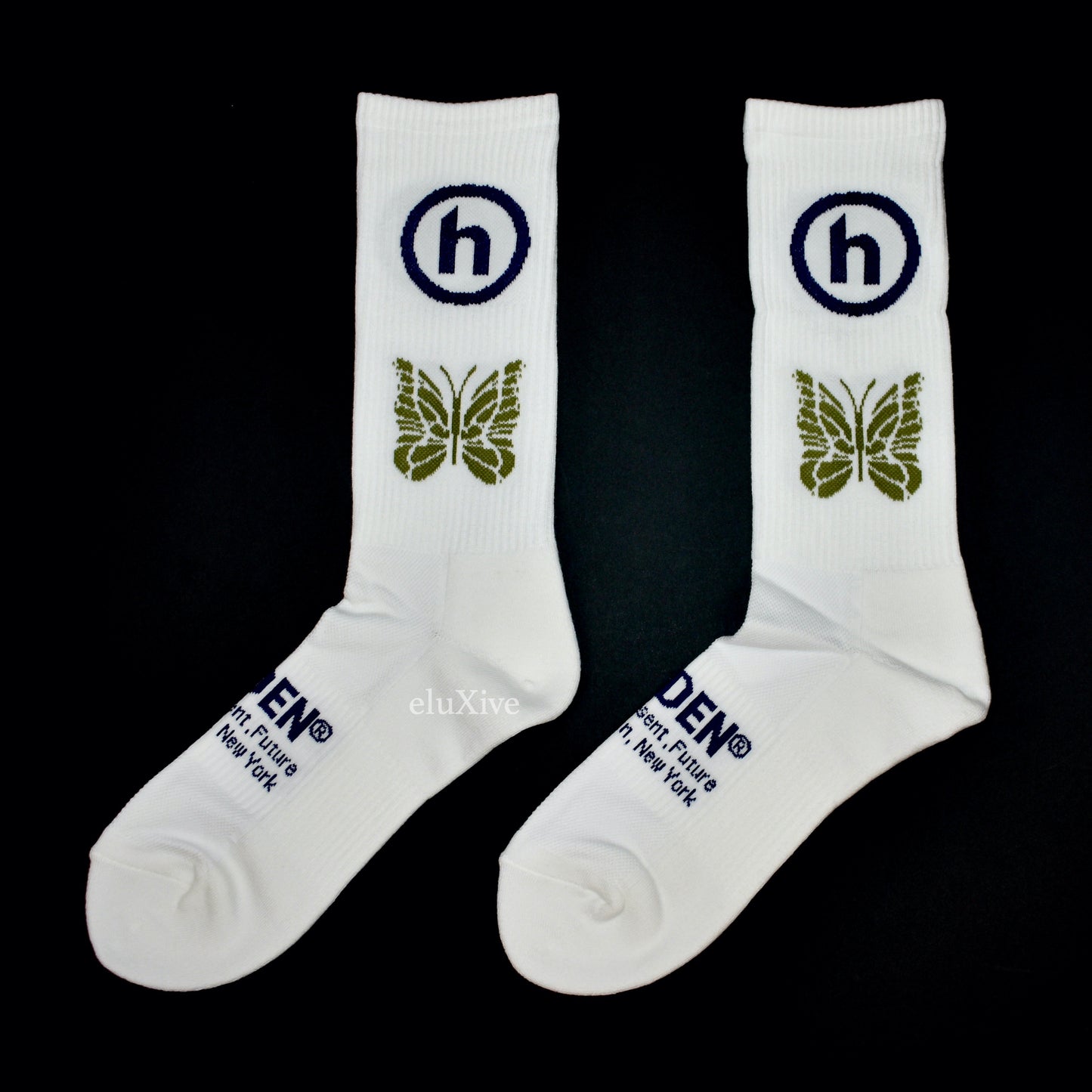 Hidden NY x Needles - Logo Knit Socks (White)