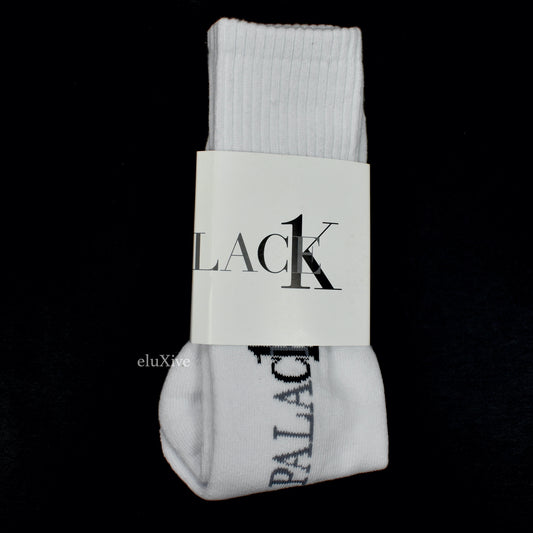 Palace x Calvin Klein - CK1 Logo Knit Crew Socks (White)