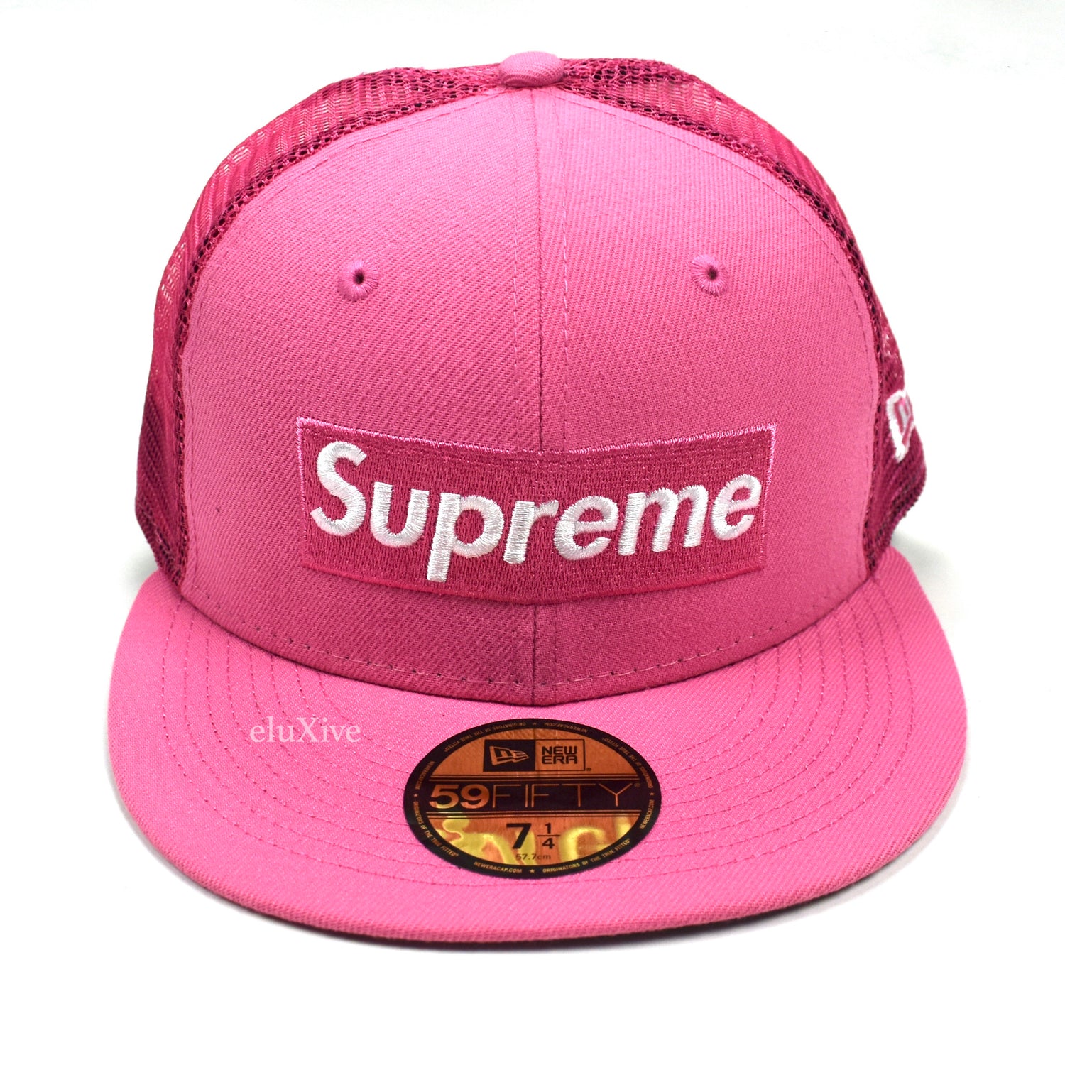 Supreme x New Era - SS22 Pink Box Logo Mesh Fitted 59FIFTY Hat