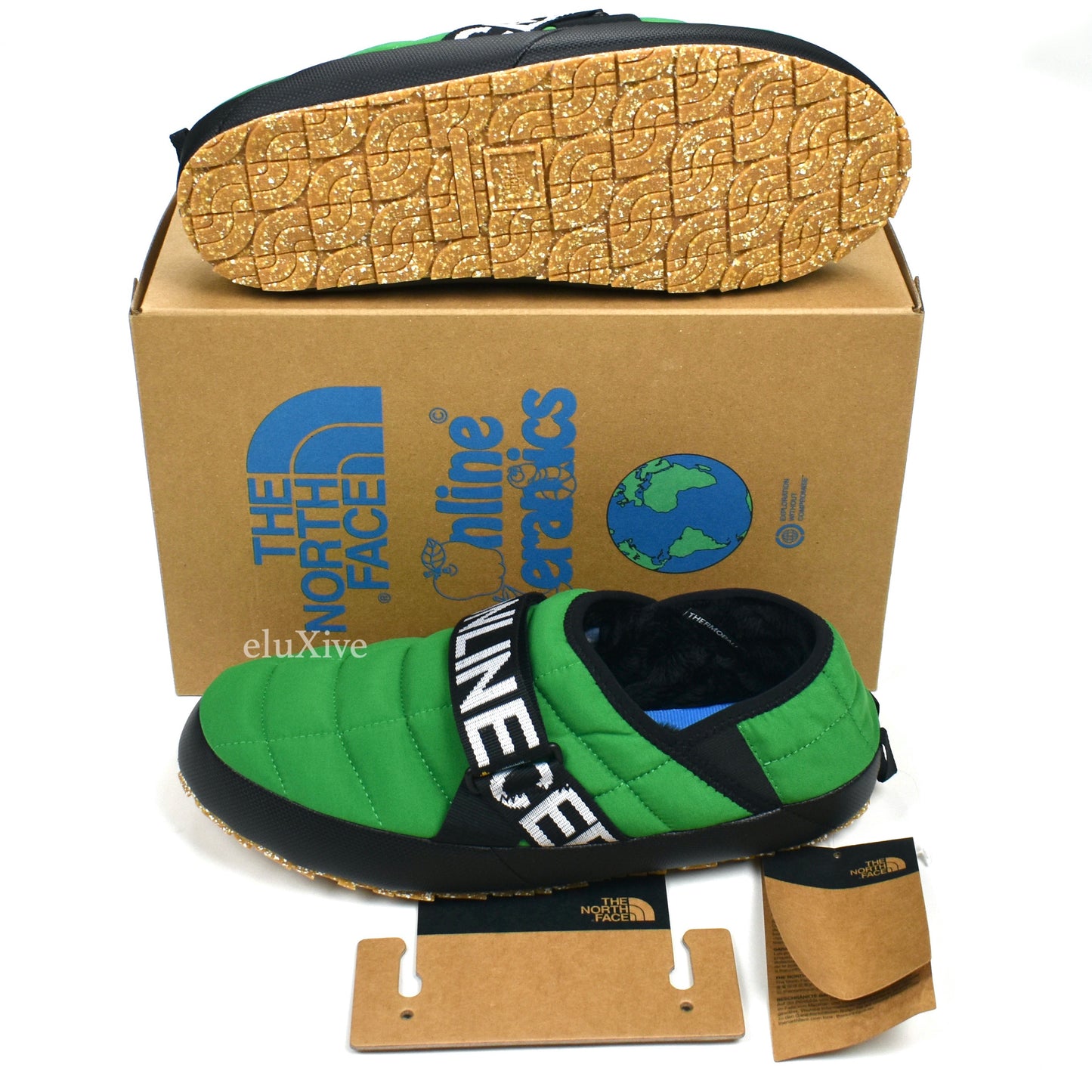 Online Ceramics x The North Face - Green Sherpa Taction Mule