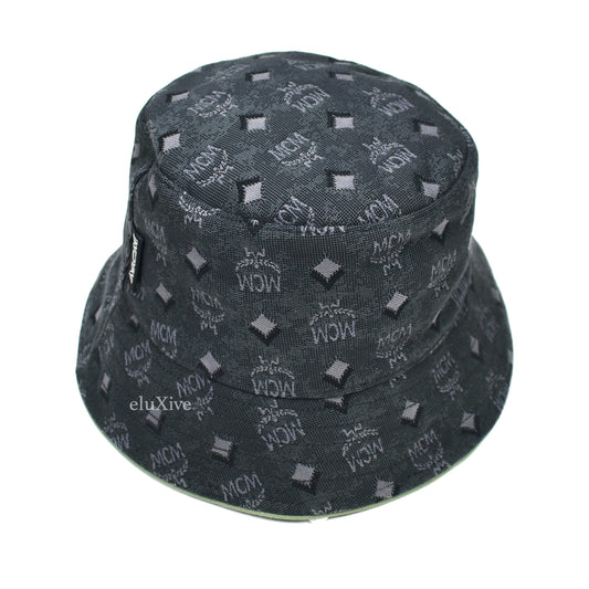 MCM - Gray Tapestry Woven Logo Bucket Hat