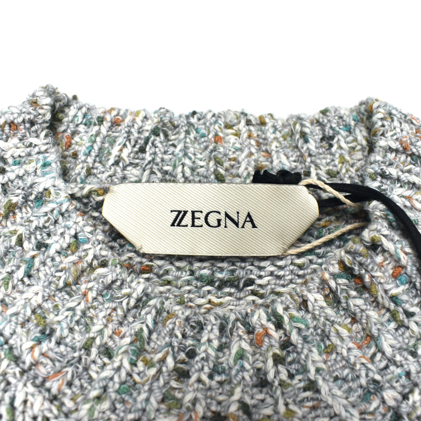 Z Zegna - Gray Color Speckled Cotton Sweater