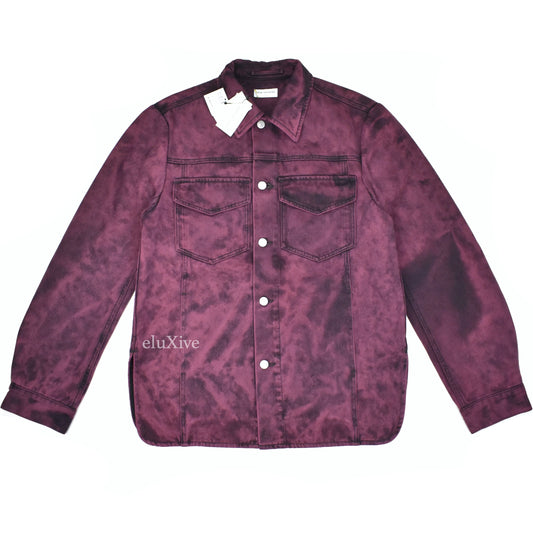 Dries Van Noten - Bordeaux Dyed Denim Trucker Jacket