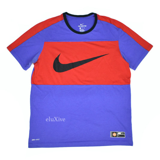 Nike - Retro Color Blocked Big Swoosh Logo T-Shirt