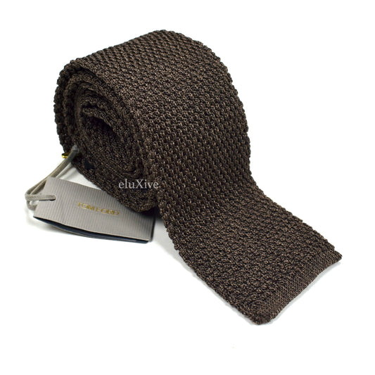 Tom Ford - Brown Silk Knit Tie