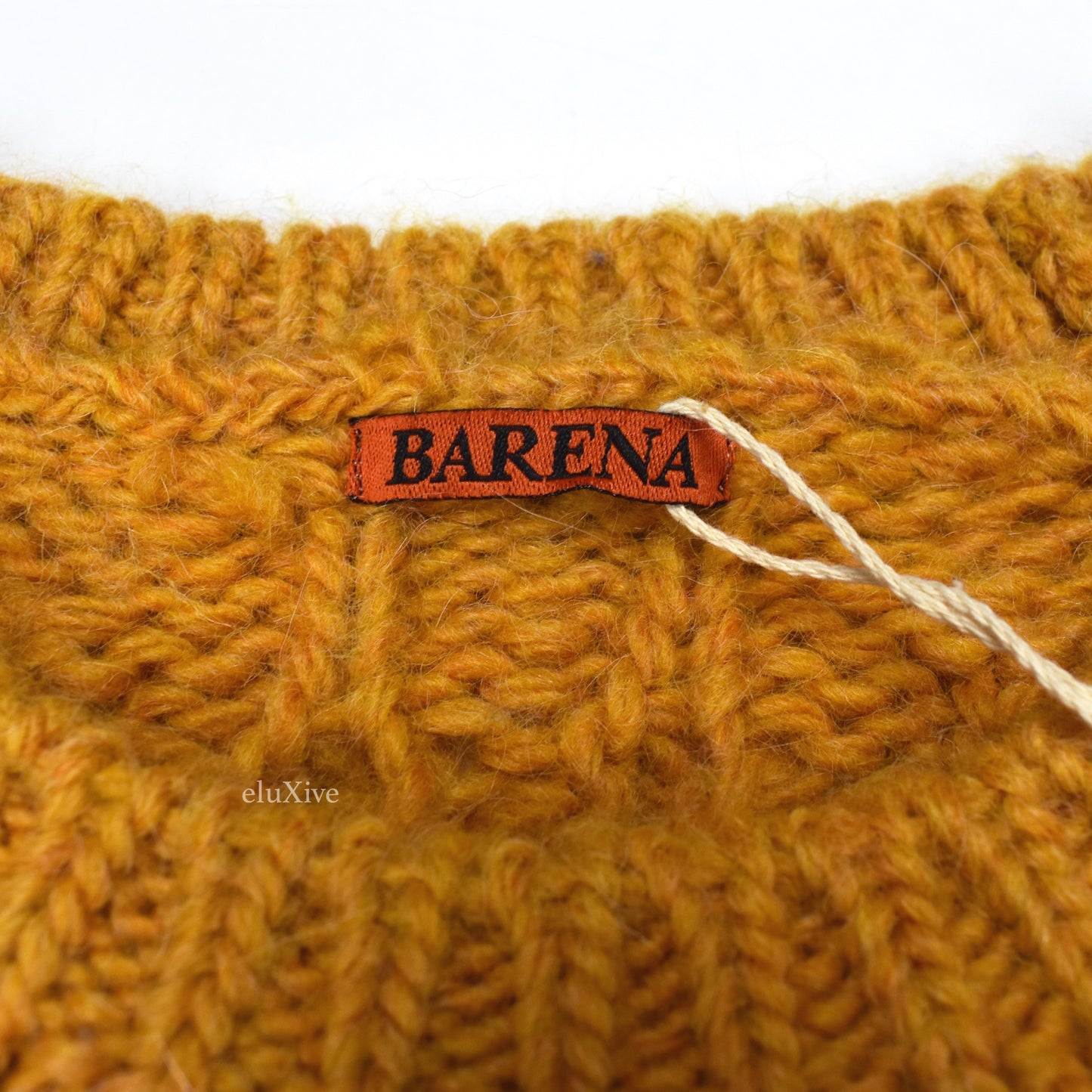 Barena - Mustard Wool & Alpaca Cable Knit Sweater