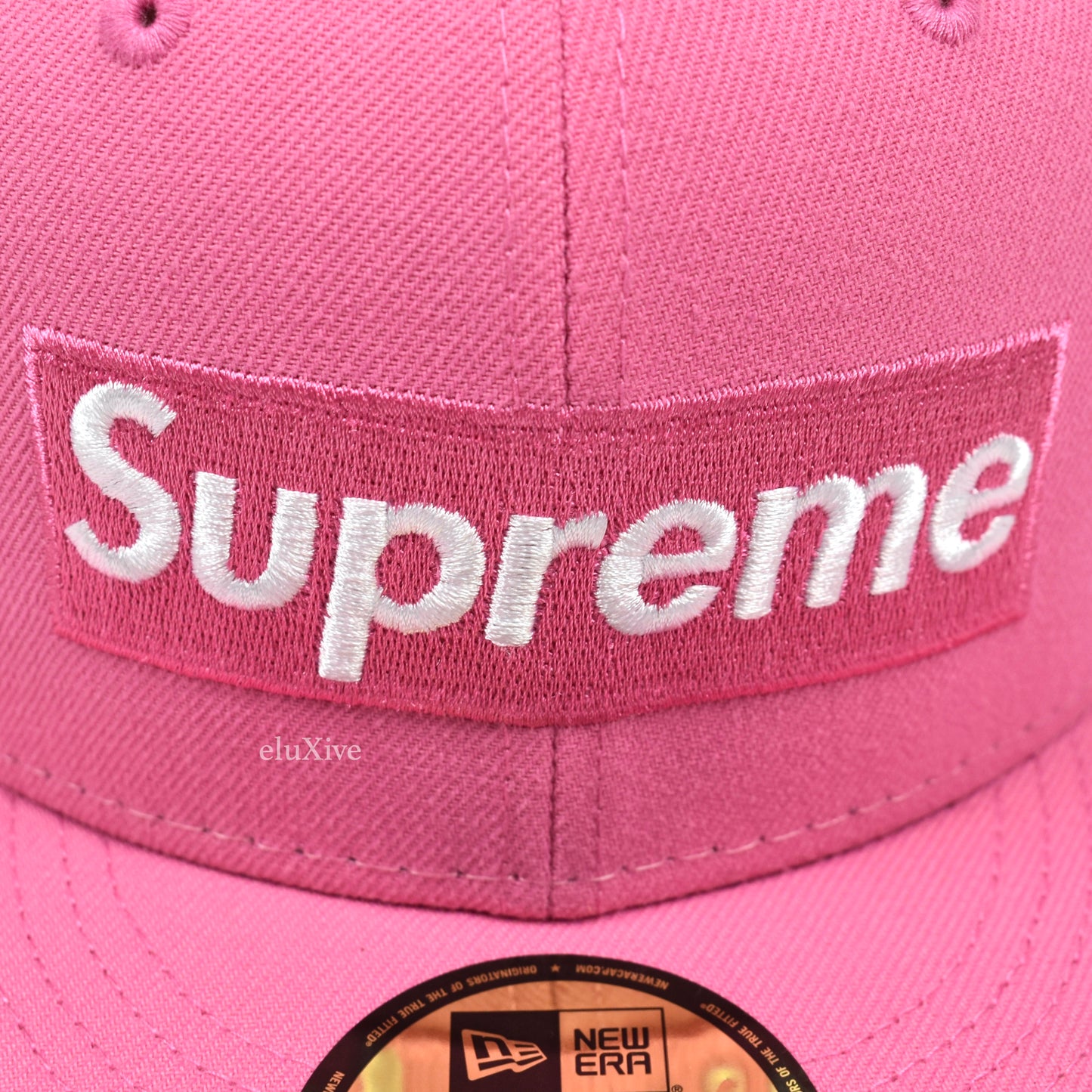 Supreme x New Era - Pink Box Logo Mesh Back Hat