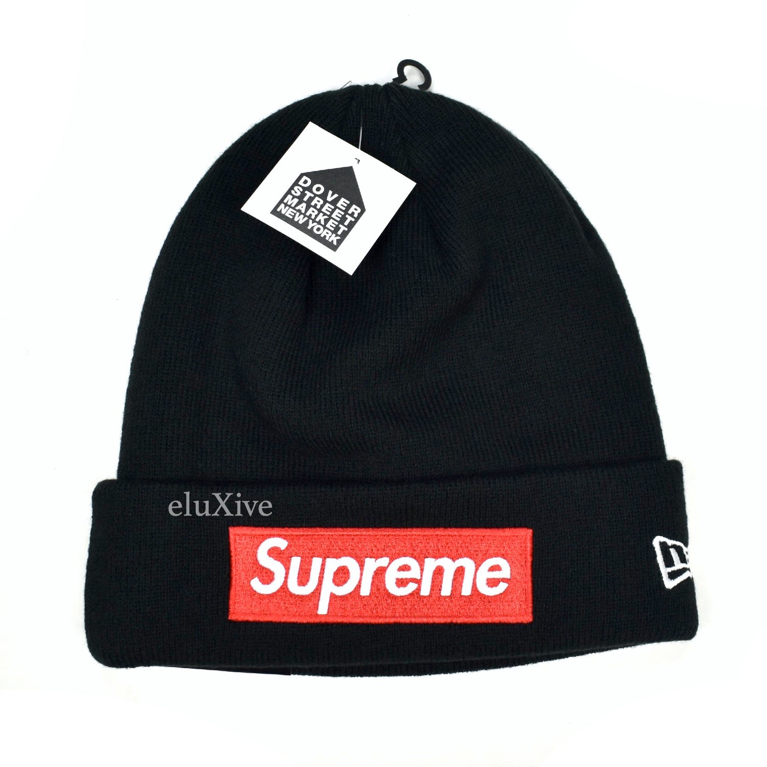 Supreme x New Era - Red Box Logo Beanie (Black) – eluXive