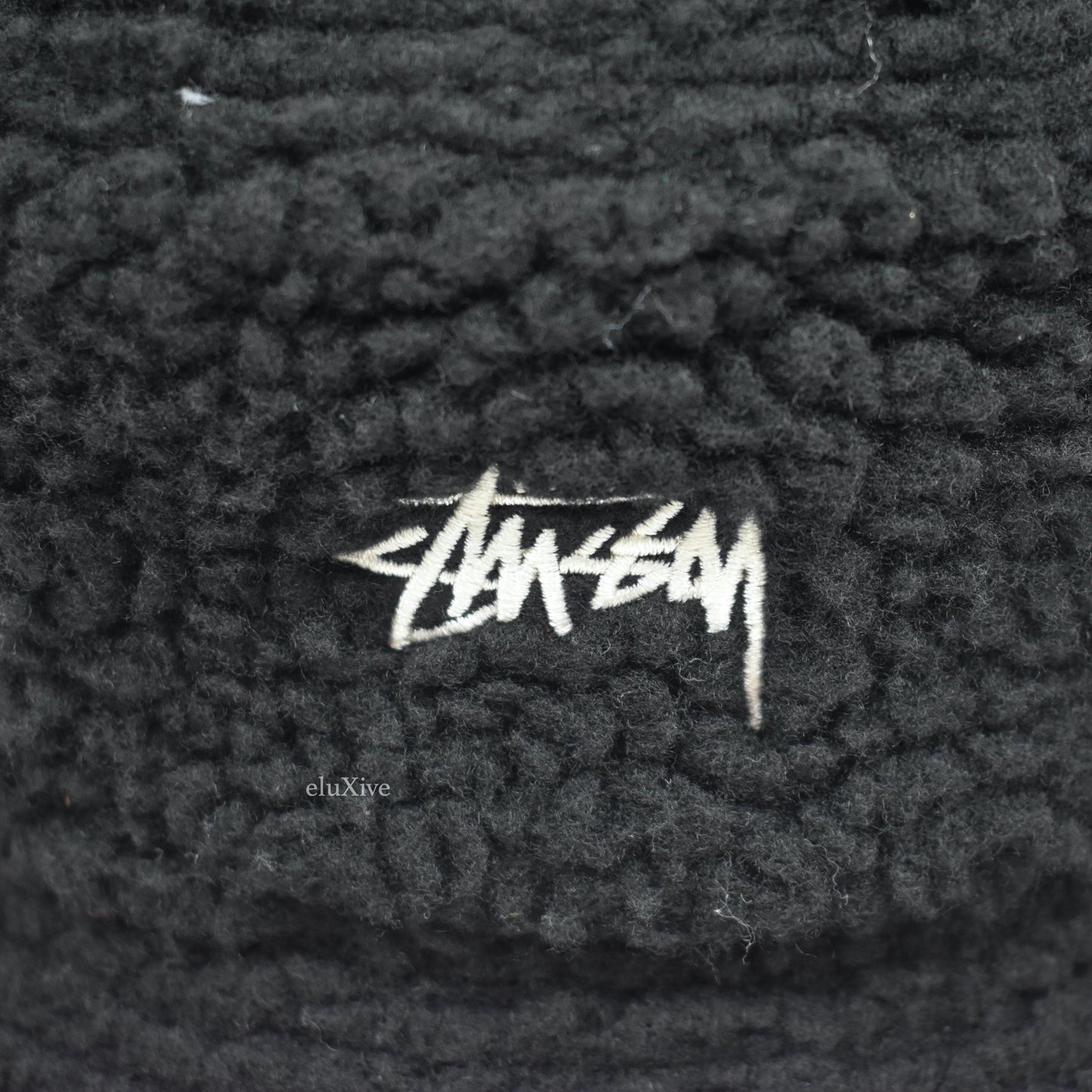 Stussy - Black Sherpa Bucket Hat