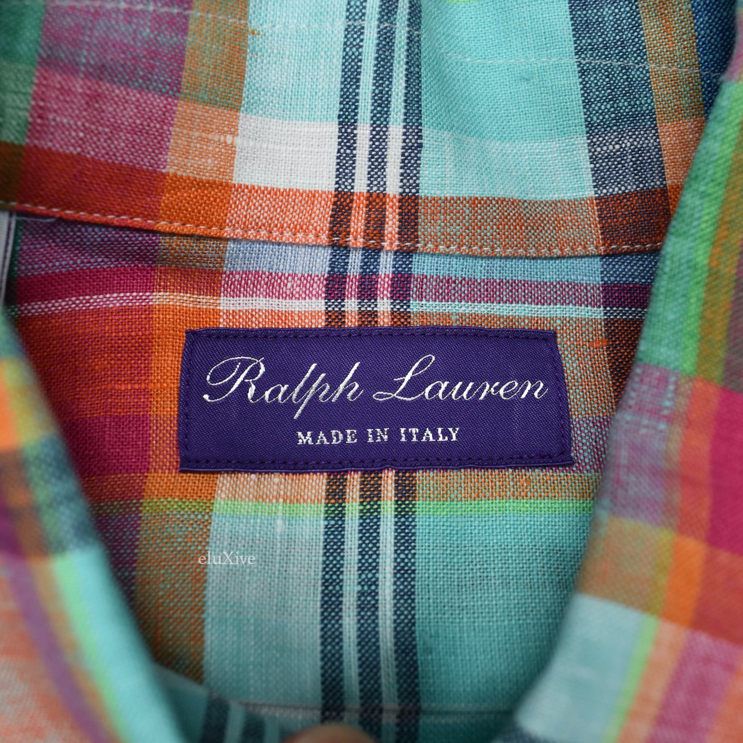 Ralph Lauren Purple Label - Multicolor Plaid Linen Shirt
