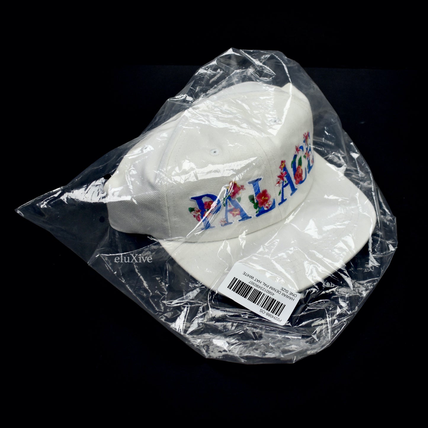 Palace - Hawaii Floral Logo Denim Hat (White)