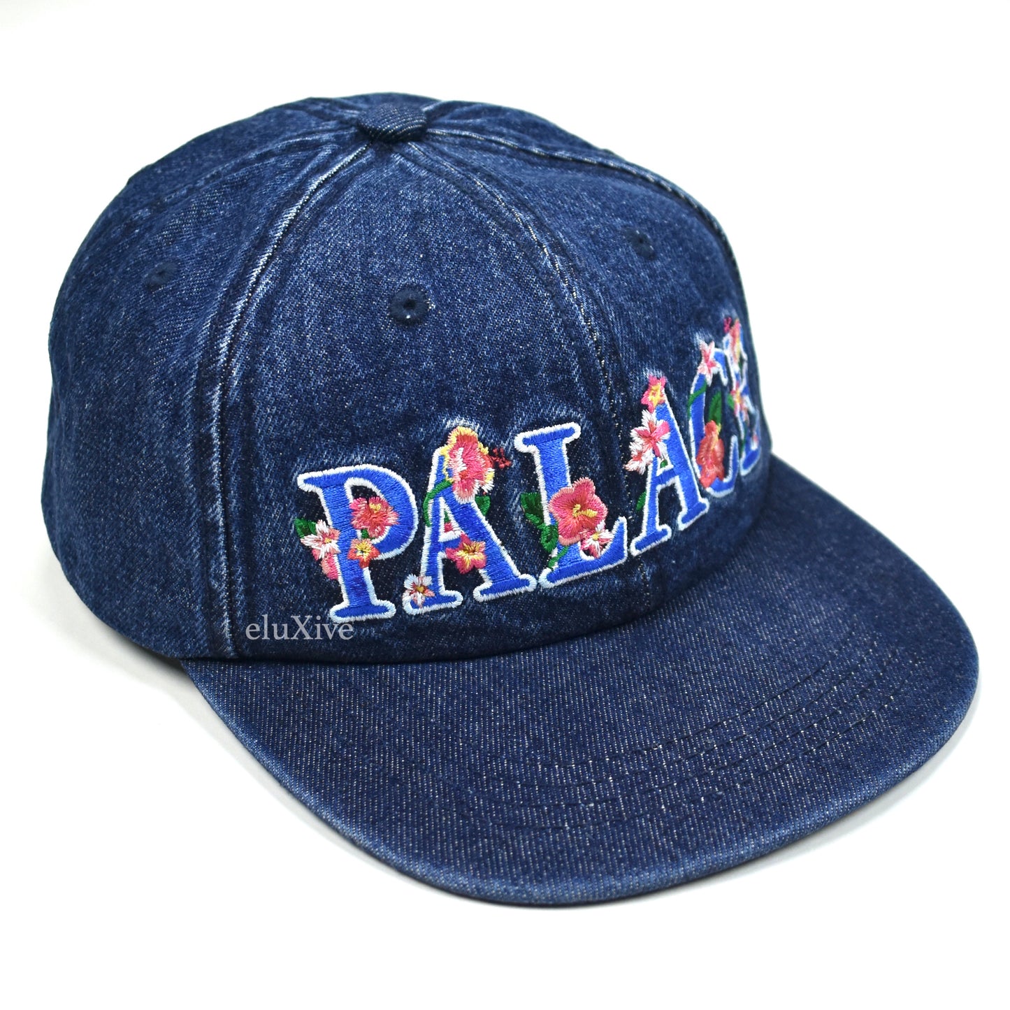Palace - Hawaii Floral Logo Denim Hat (Blue)