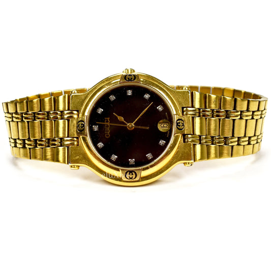 Gucci - 9200M Gold / Diamond Dial Watch