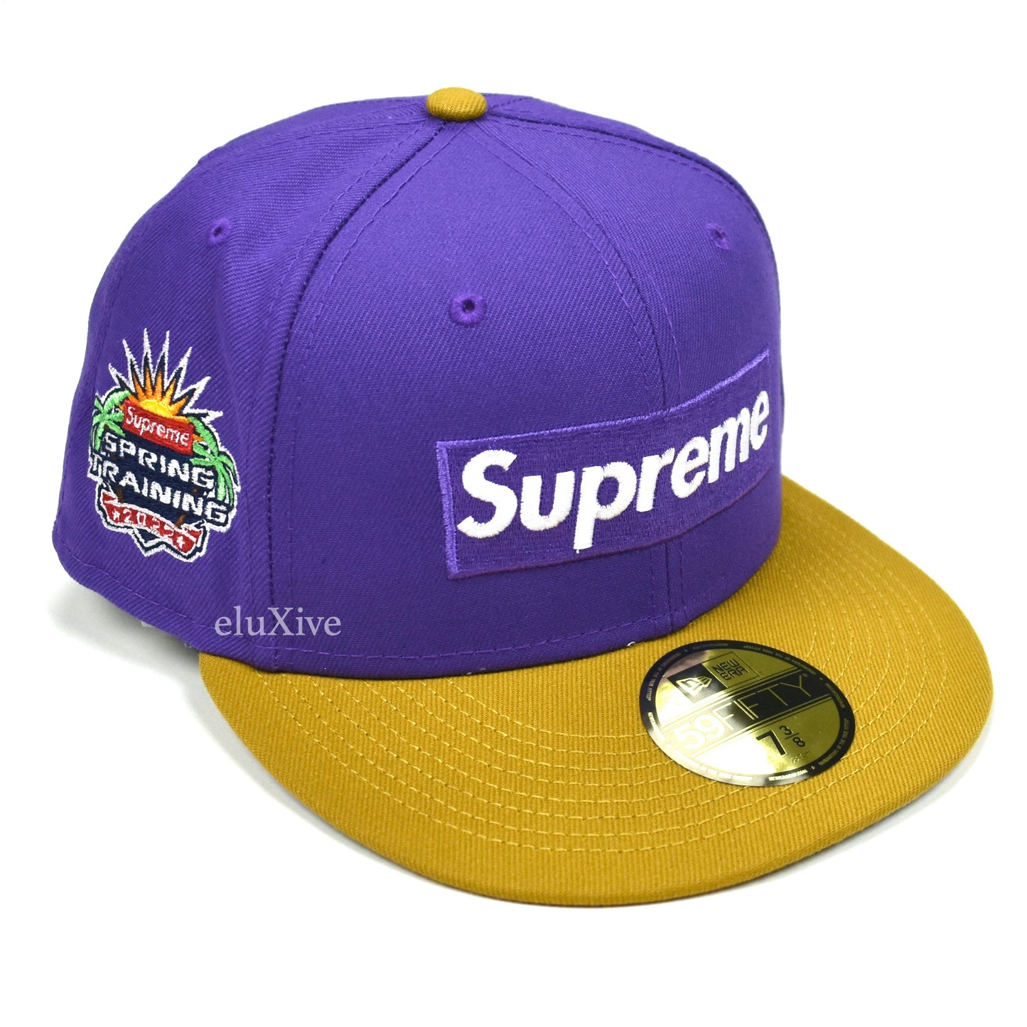 Supreme best sale hat purple