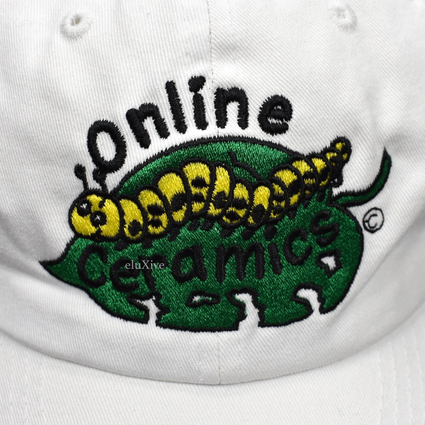 Online Ceramics - Everything Counts Caterpillar Logo Hat (White)