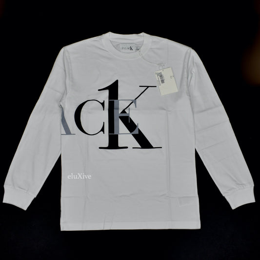 Palace x Calvin Klein - CK1 Wraparound Logo L/S T-Shirt (White)