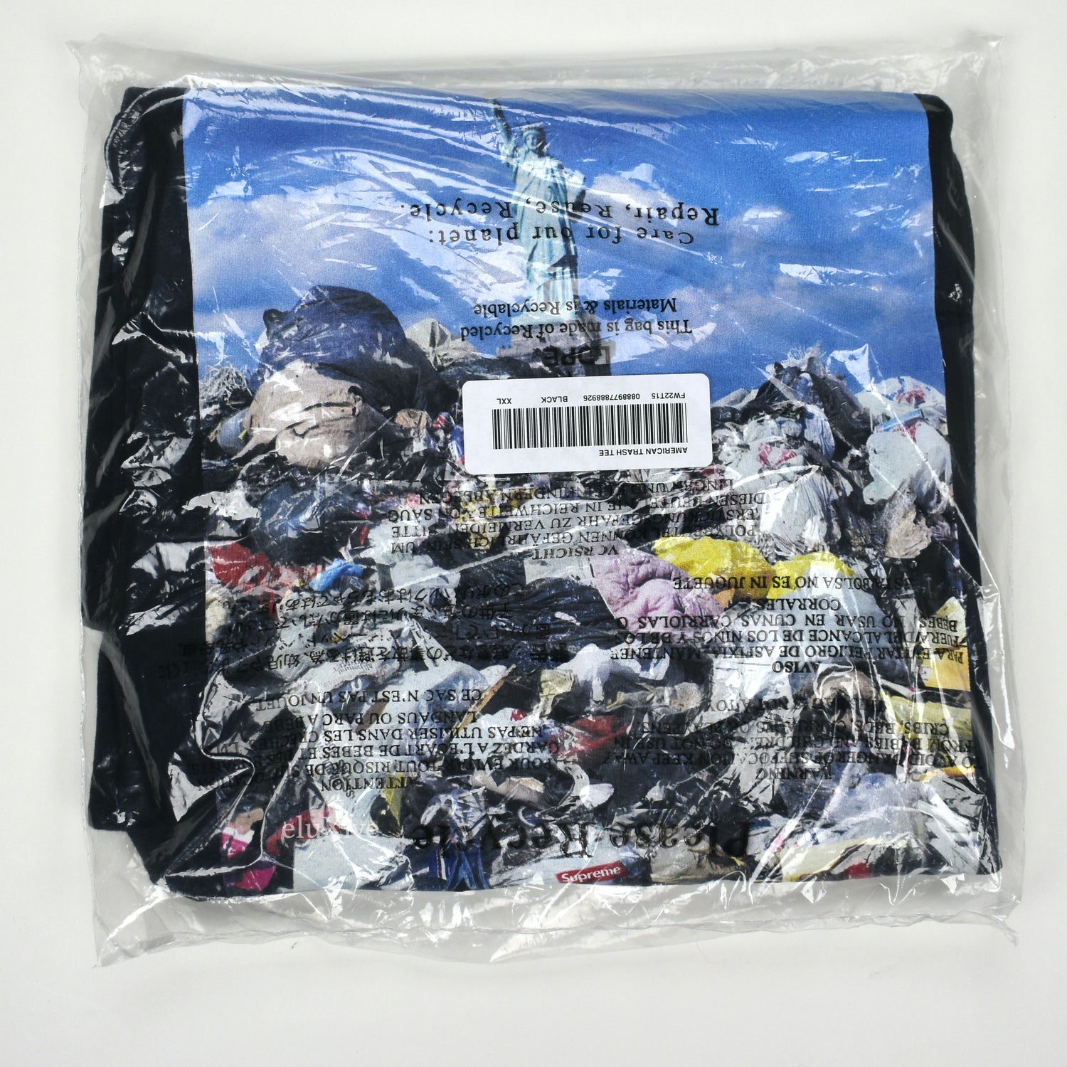 Supreme - Statue of Liberty Trash T-Shirt (Black) – eluXive