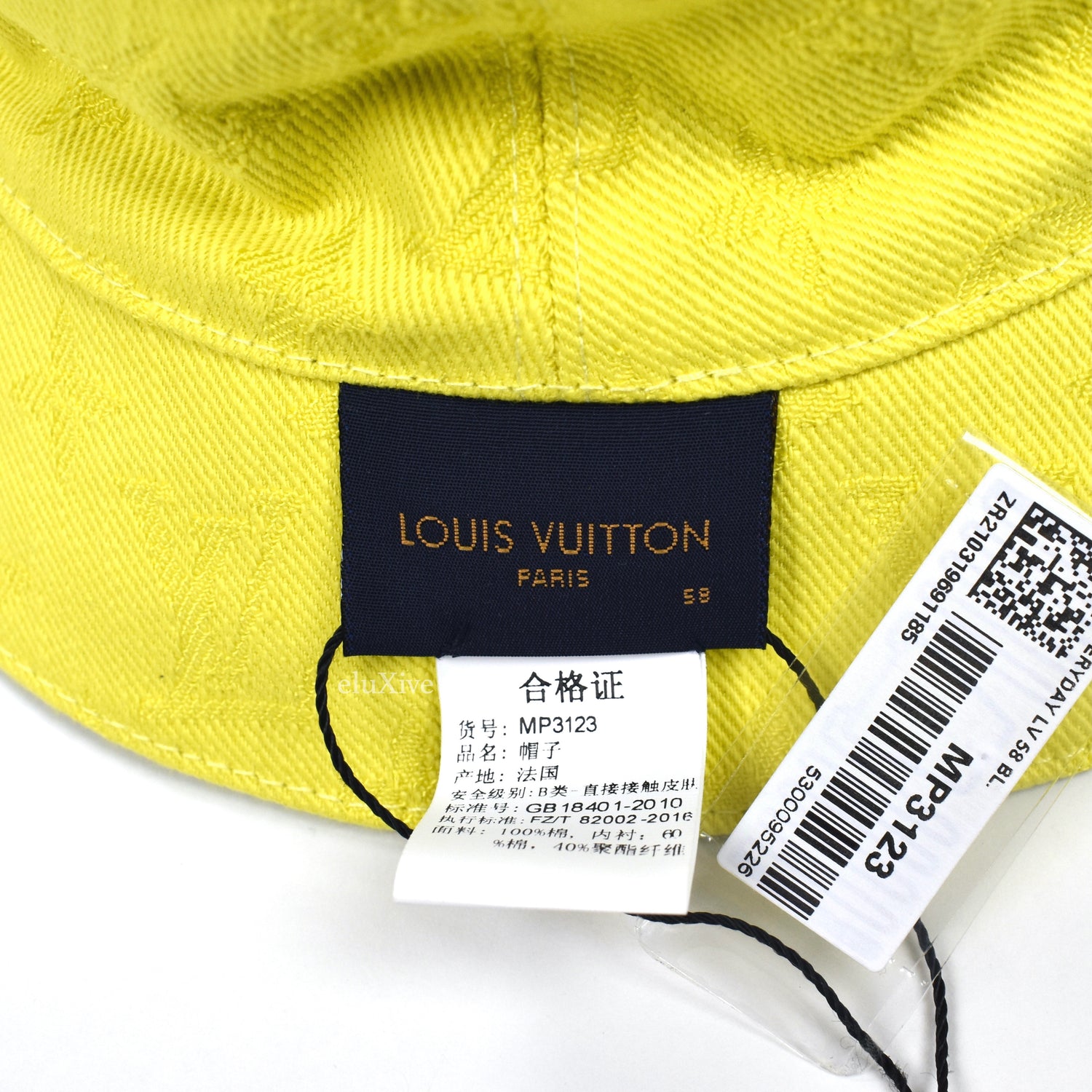 Authentic Louis Vuitton LV Monogram Denim Bucket Sz L Limited Edition Hat  EUC