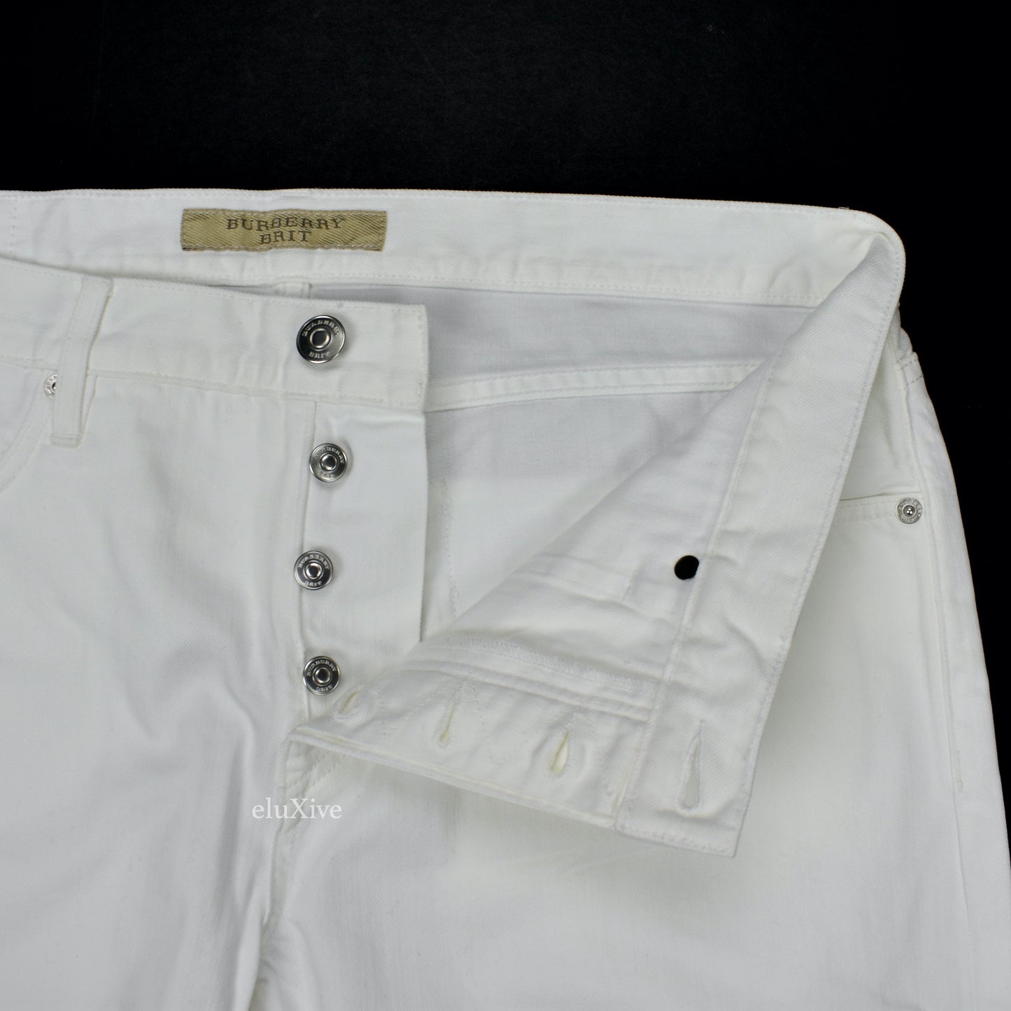 Burberry - White Straight Fit Denim Jeans
