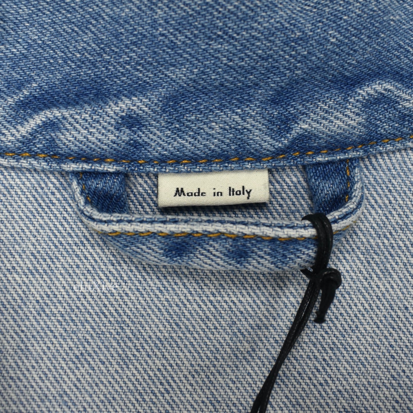 Gucci - Stone Bleached Denim Leather Logo Vest