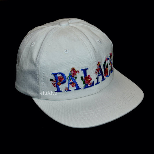 Palace - Hawaii Floral Logo Denim Hat (White)
