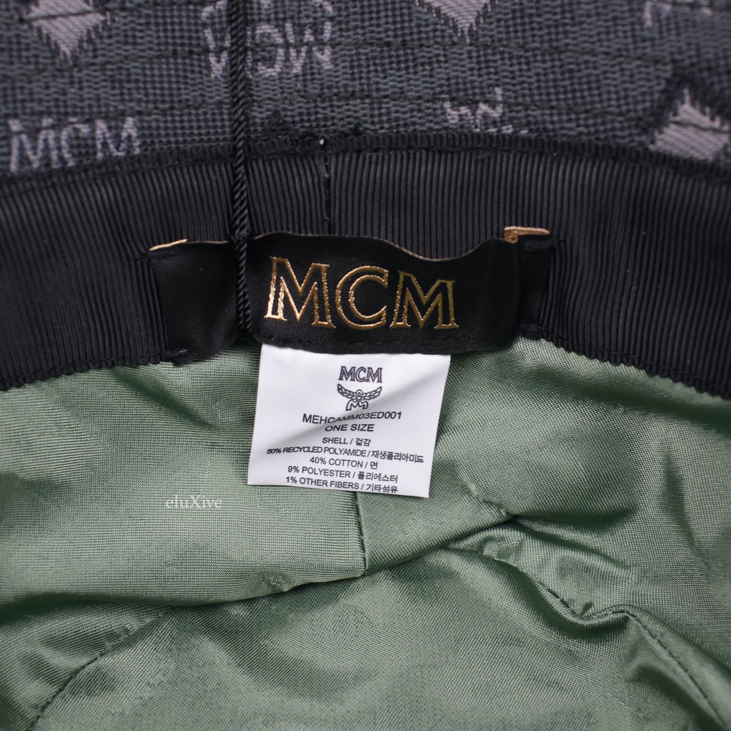 MCM - Gray Tapestry Woven Logo Bucket Hat