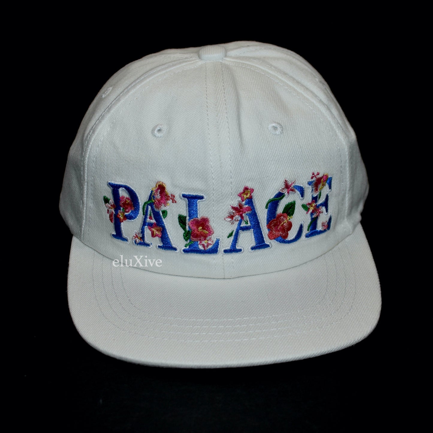 Palace - Hawaii Floral Logo Denim Hat (White)