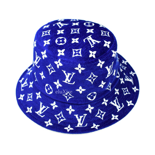 Louis Vuitton - LV Match Logo Woven Bucket Hat (Blue/White)
