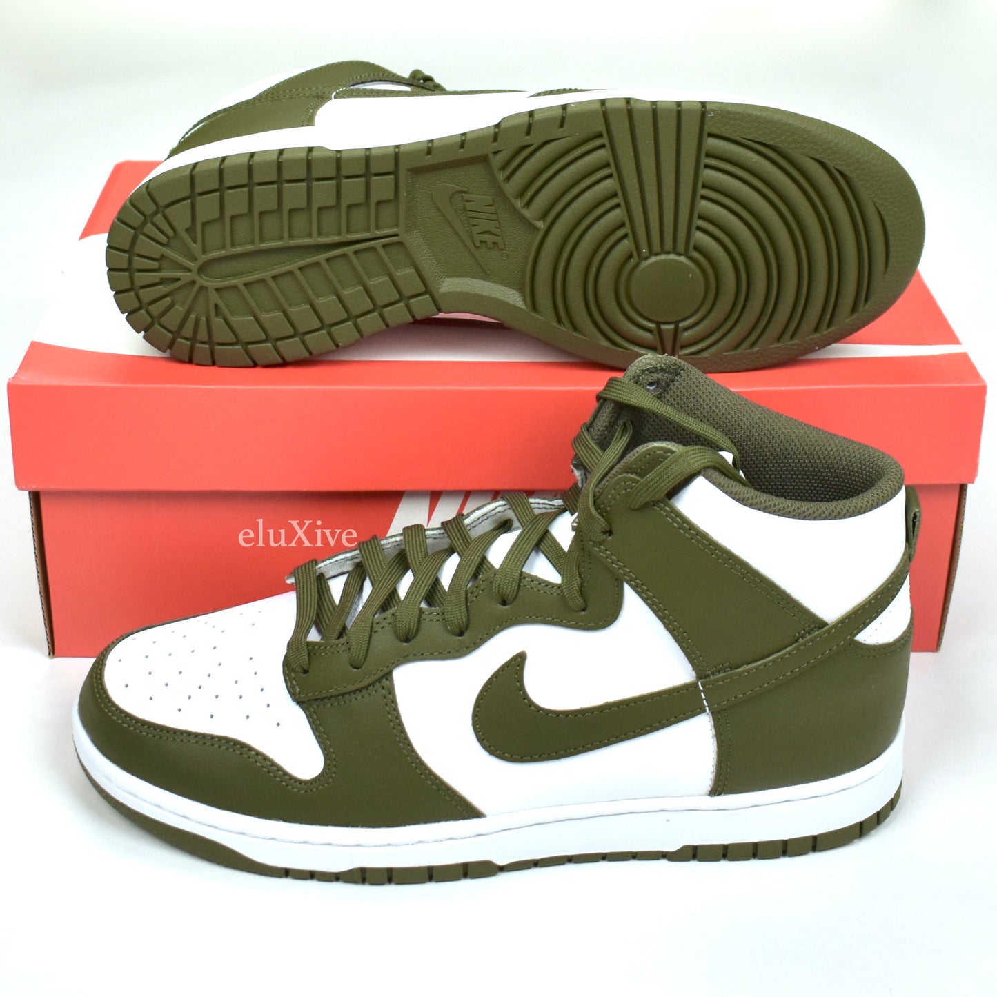 Nike - Nike Dunk Hi Retro 'Cargo Khaki' (White/Olive)