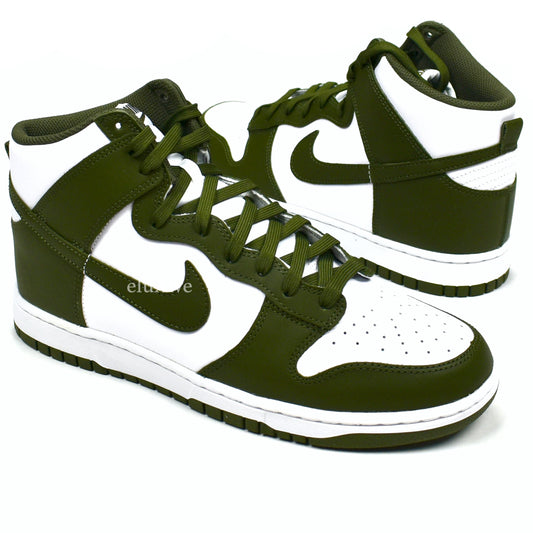 Nike - Nike Dunk Hi Retro 'Cargo Khaki' (White/Olive)