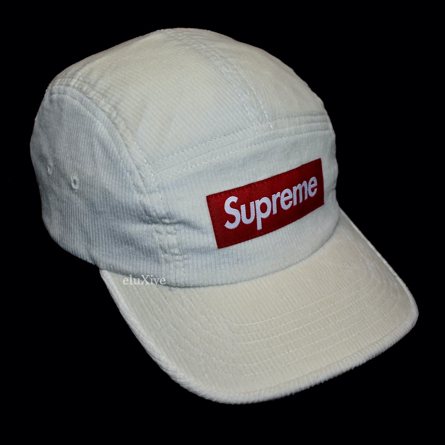 Supreme x Loro Piana - Corduroy Box Logo Hat (Cream White)