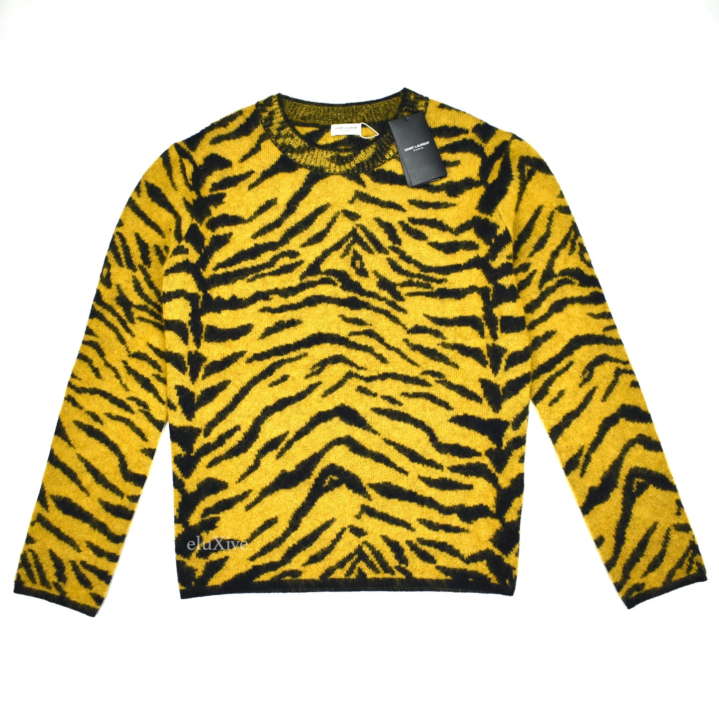 Saint Laurent -  Wool / Mohair Tiger Knit Sweater