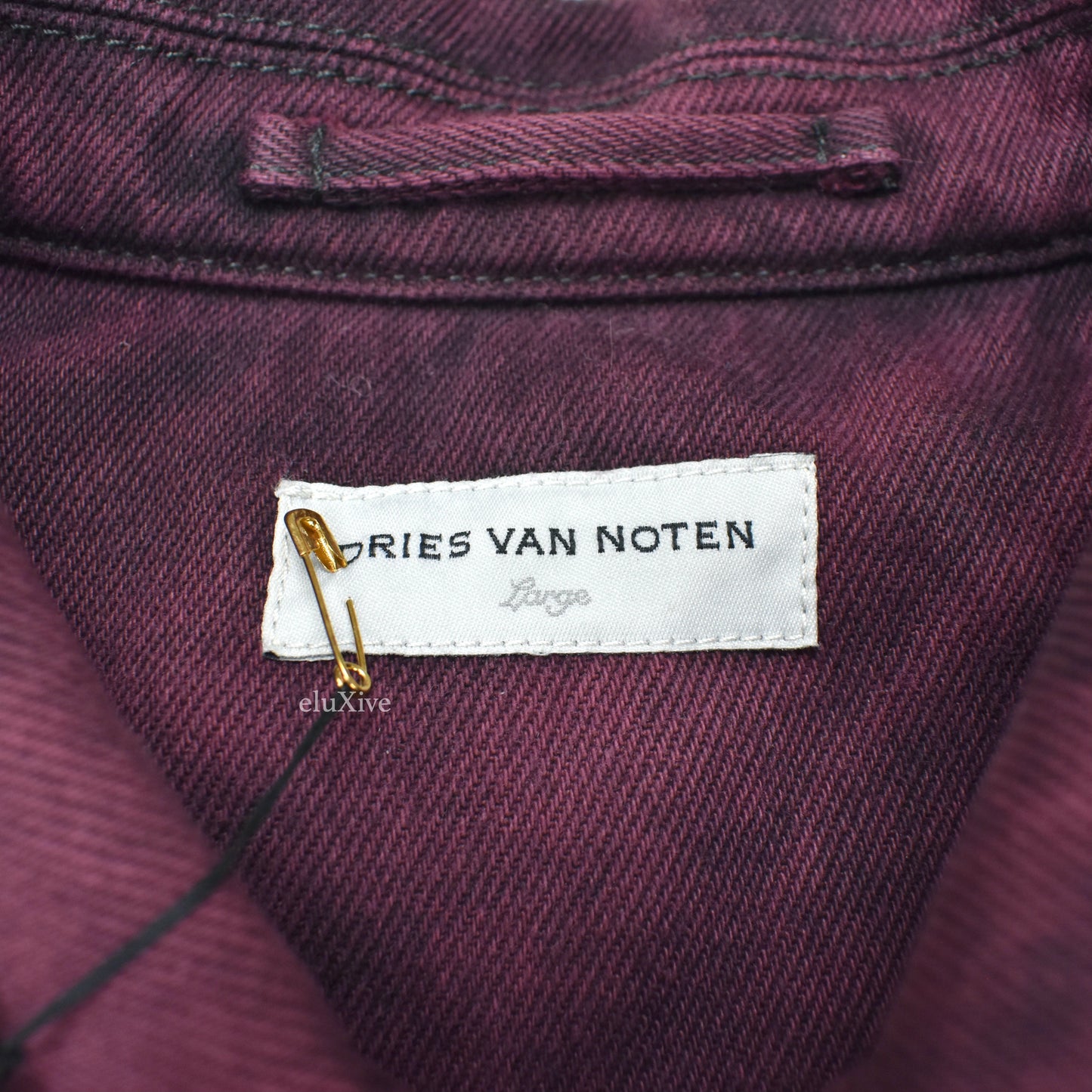 Dries Van Noten - Bordeaux Dyed Denim Trucker Jacket