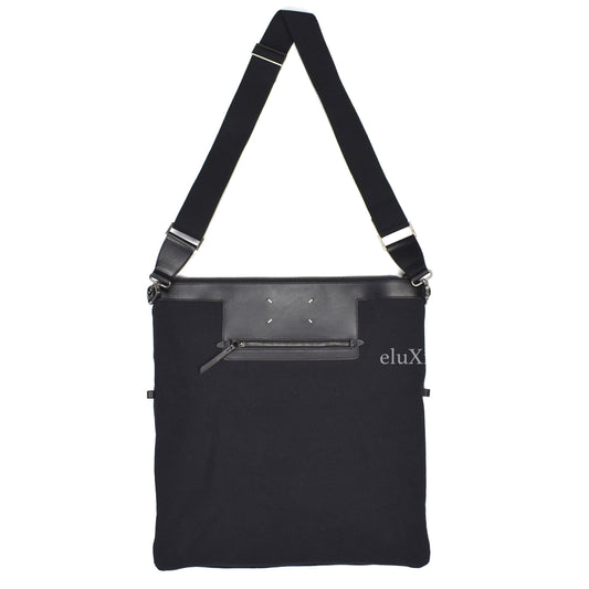 Maison Margiela - Black Canvas & Leather Shoulder Bag