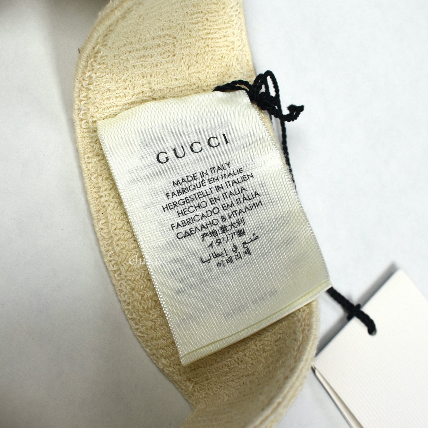 Gucci - Transparent Yellow Logo Print Visor